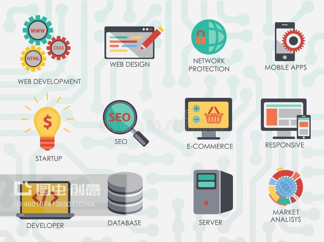 程序員與軟件開發者專用圖標集 簡化代理與代辦服務的視覺設計